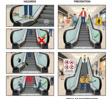 خطرات پله برقی